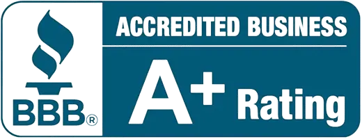 BBB Accredited Business A+ Rating badge