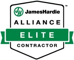 James Hardie Alliance Elite Contractor certification badge