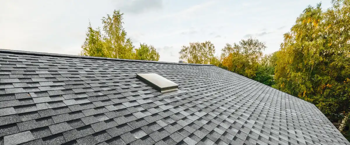 a residential roof covered in dimensional asphalt shingles
